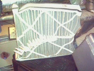 HVAC filter, crushed