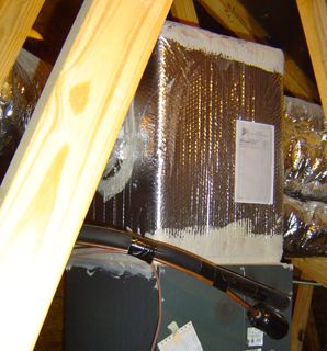 HVAC foil faced bubble wrap as duct insulation