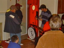 Mike Barcik, teaching Blower Door operation during a HERS rater training class