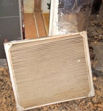 Old filter in new high efficiency HVAC system