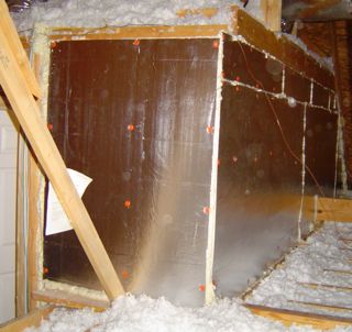 Attic kneewalls with foam board sheathing