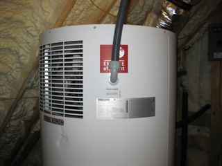 Heat pump water heaters also cool and dehumidify the room they're in.