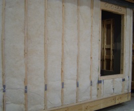 grade I fiberglass batt insulation, no compression, gaps, or incomplete fill