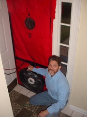 Jack Cowan with Blower Door