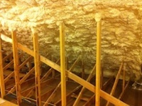 net zero energy home spray foam insulation roofline