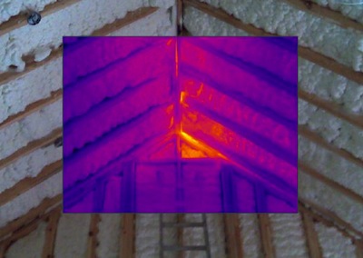 spray foam insulation building envelope new big hole 3 infrared image Jamie Kaye