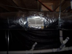 crawl space encapsulation conditioned with supply air duct leakage outside building envelope