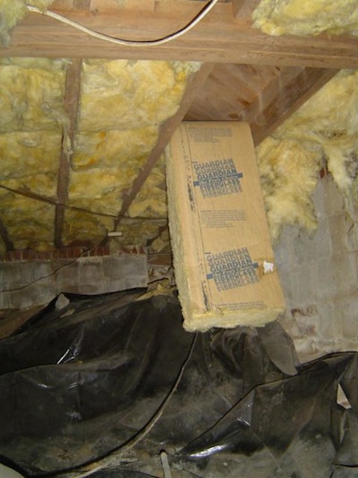 haunted house as a system halloween fiberglass batt insulation falling down