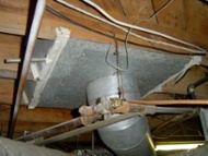 Panned joist return duct in crawl space