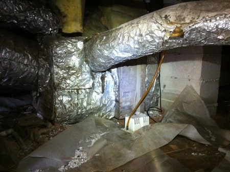 vented crawl space duct leakage moisture problems