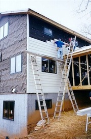 hardiplank siding on structural insulated panel passive solar green home jw