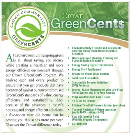 greenwashing home builder crown communities green cents