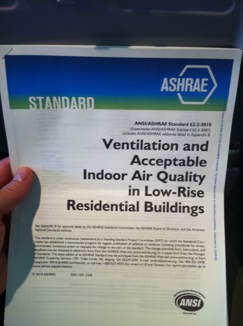 ASHRAE Standard 62.2 For Residential Ventilation