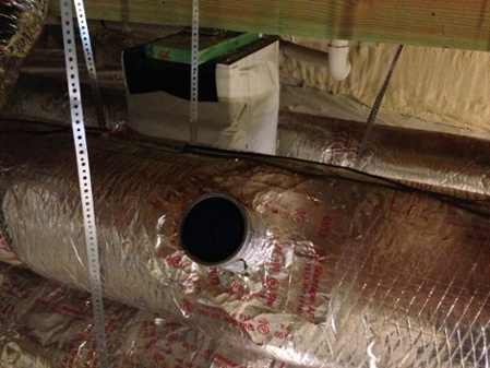 crawl space supply air humidity control encapsulated