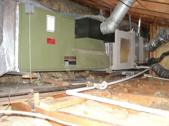 hvac furnace natural draft horizontal in attic