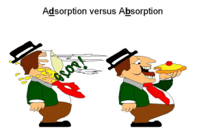 adsorption vs absorption