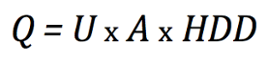 heat flow equation conduction heating heating degree days