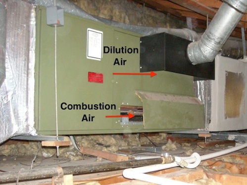 hvac furnace natural draft combustion air energy vanguard 600