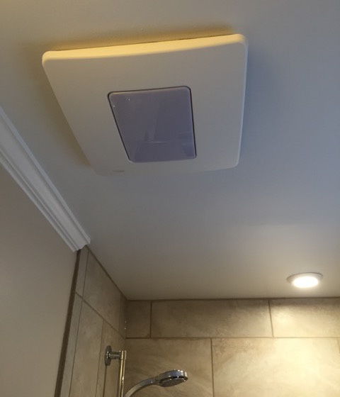 Installing An Exhaust Fan During A Bathroom Remodel Energy Vanguard - Bathroom Wall Exhaust Fan With Light