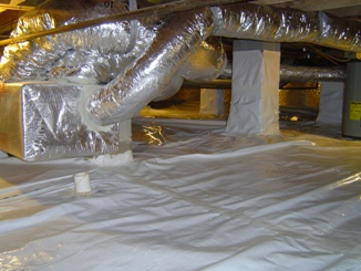 Crawl space encapsulation reduces moisture problems and saves energy.