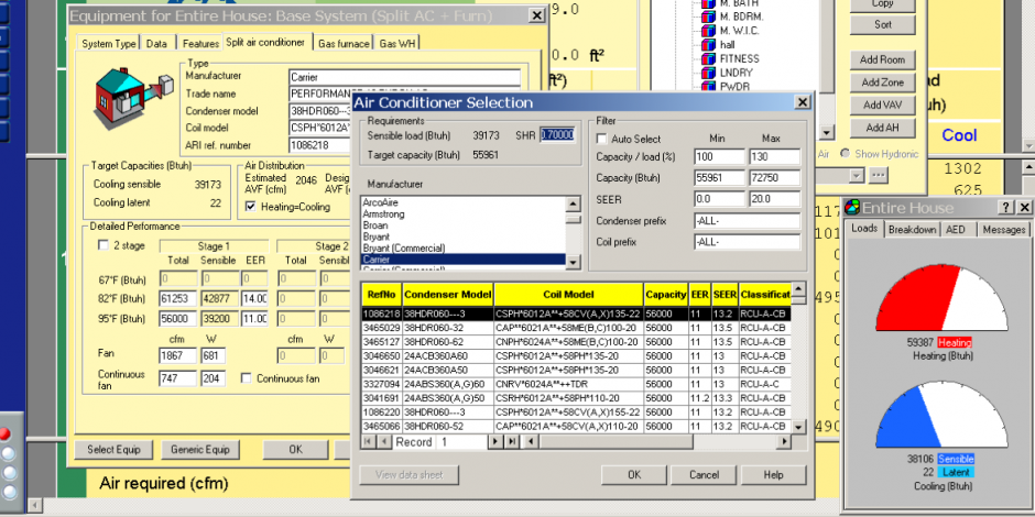 Heat load. Load Heat. Wrightsoft.