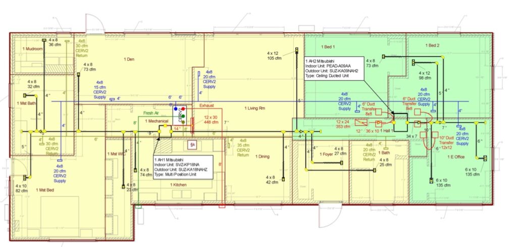Energy Vanguard's HVAC design sample duct plan